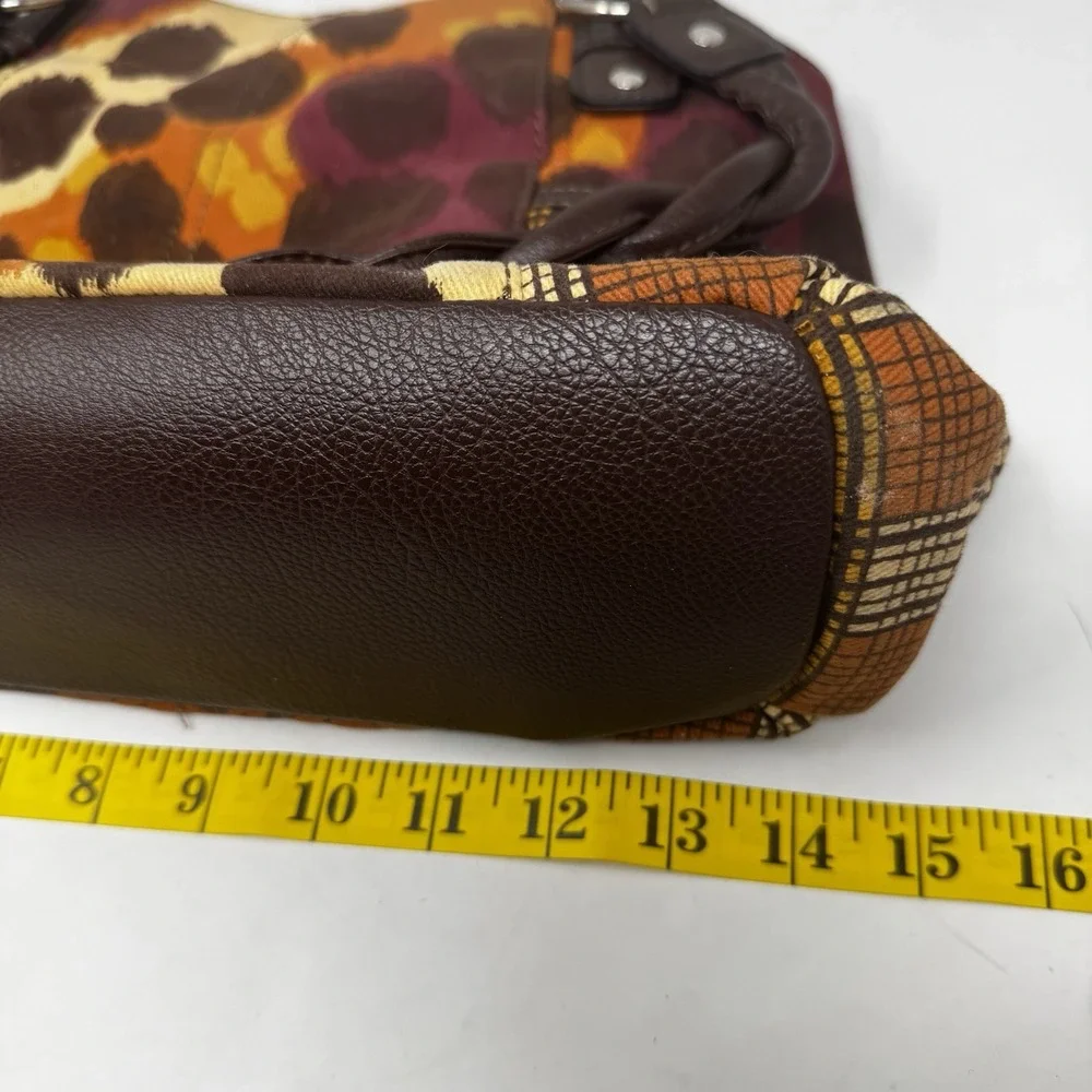 Relic Handbag Mixed Animal Print Plaid Faux Leather Handles Retro 90's Y2K Boho